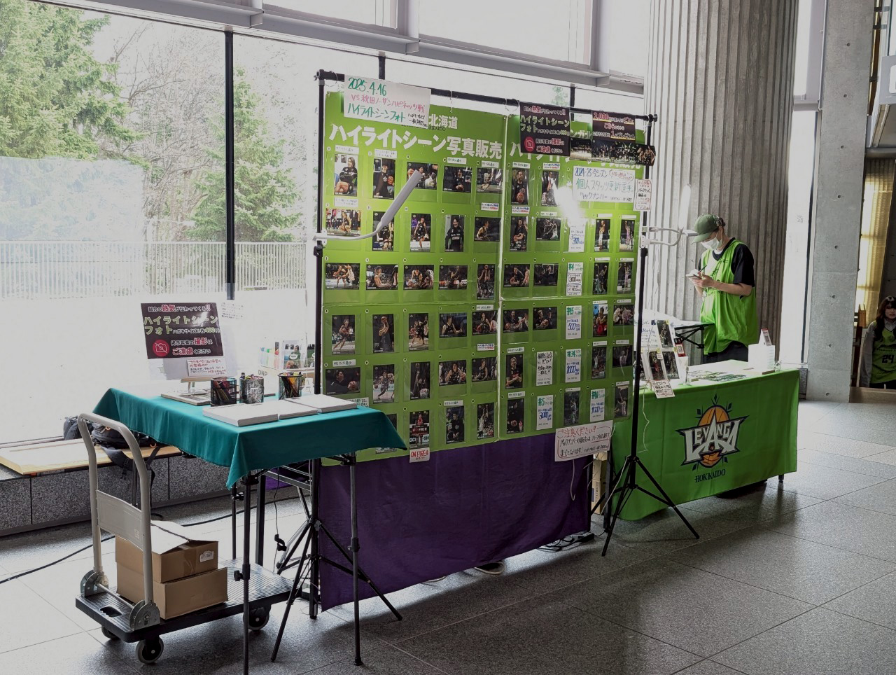 ハイライトシーンのプロマイド販売ブース